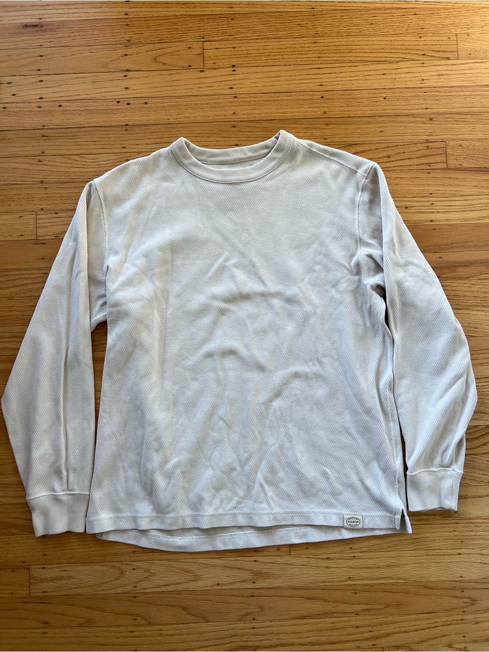 Filson Cream Waffle-Knit Long Sleeve Thermal Shirt